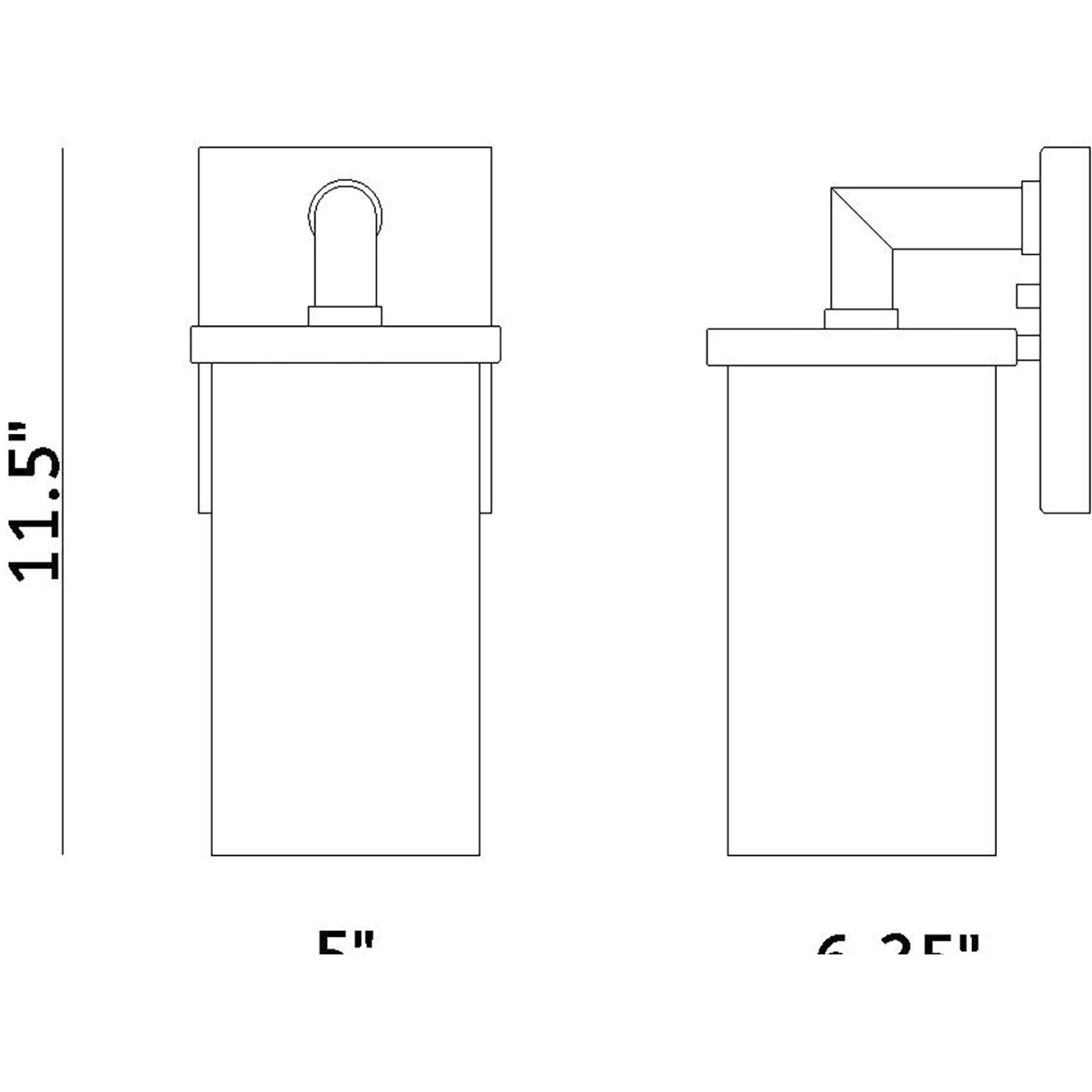 Otto 1 Light 11.5 inch Matte Black Exterior Wall Lantern